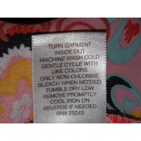 7th Avenue Design Studio New York & Co V-Neck Top Women's Size Large Front Tie - Picture 10 of 12